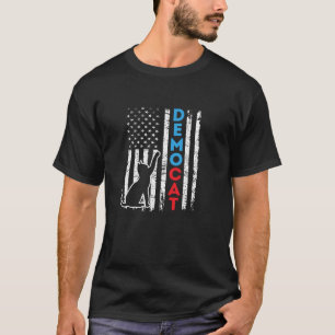 Democat Chilless Cat Lady 2024アメリカ国旗T Sh Tシャツ