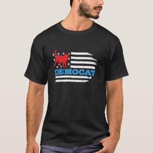 Democat Chilless Cat Lady 2024アメリカ国旗T Sh Tシャツ