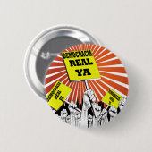 Democracia実質のYaボタンのバッジ 缶バッジ (正面&裏面)