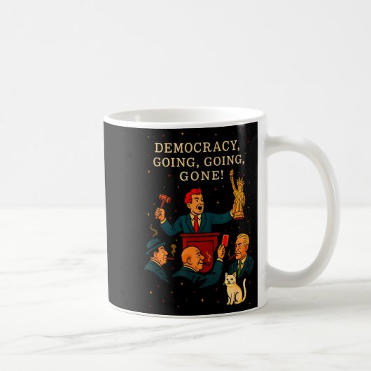 Democracy Auction Gone Funny Litical Satire Gift コーヒーマグカップ (右)