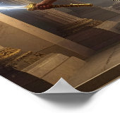 Democracy Defender Lady Liberty SciFi Fantasy Art ポスター (角)