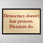 Democracy Doesn't Fear Protests ポスター (正面)