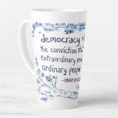 Democracy For People latte mug カフェラテマグ (左アングル)