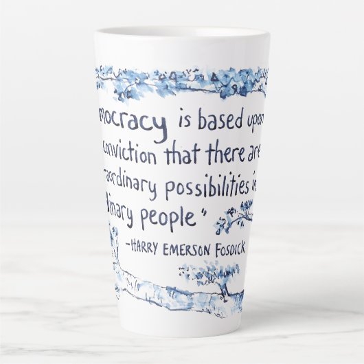 Democracy For People latte mug カフェラテマグ (正面)