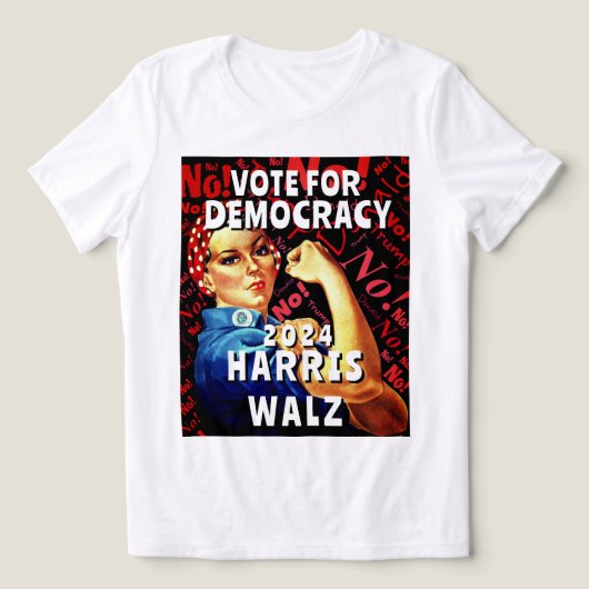 Democracy Harris Walzの投票 トライブレンドＴシャツ (デザイン正面)