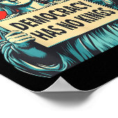 Democracy Has No Kings 4th Of July Statue Of Liber ポスター (角)