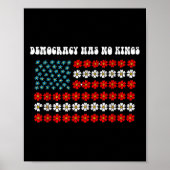 Democracy Has No Kings America Flag Design ポスター (正面)