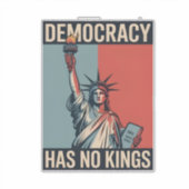 Democracy Has No Kings Liberity Status American シール (正面)