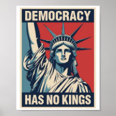 Democracy Has No Kings Protest Sign: Statue of Lib ポスター (正面)
