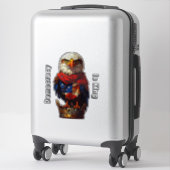 Democracy Is King 001 Custom-Cut Vinyl Sticker シール (スーツケース)