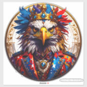 Democracy Is King 002 Custom-Cut Vinyl Sticker シール (シート)