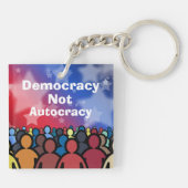 Democracy Not Autocracy キーホルダー (裏面)