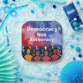 Democracy Not Autocracy ペーパープレート (パーティー)