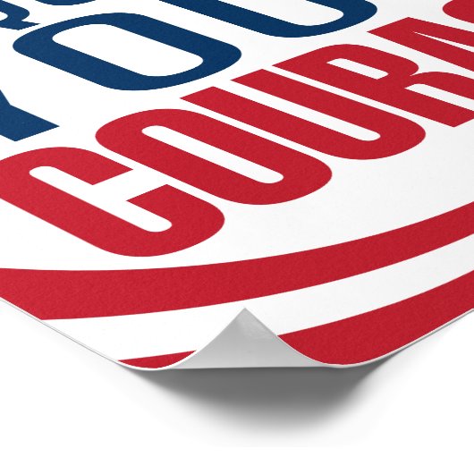 Democracy Requires Courage | Flag | ポスター (角)