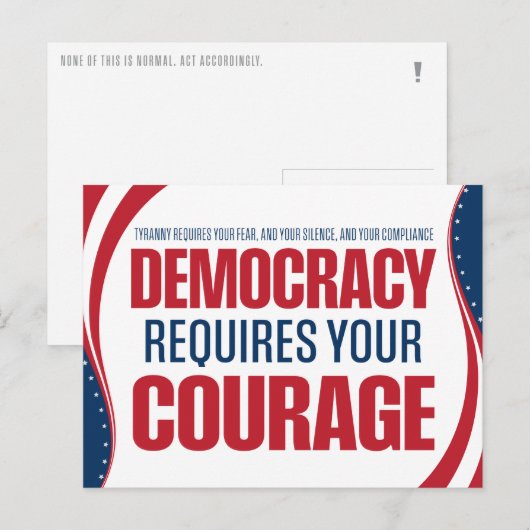 Democracy Requires Courage | Flag | ポストカード (正面/裏面)
