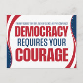 Democracy Requires Courage | Flag | ポストカード (正面)