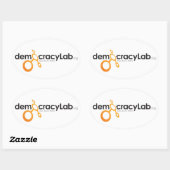 DemocracyLabオーバルステッカー 楕円形シール (シート)