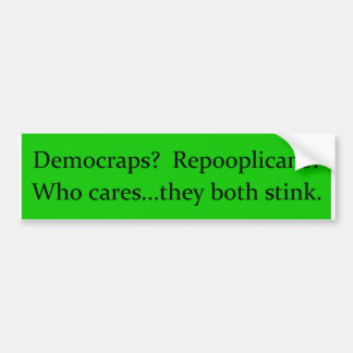 Democrap Repooplican バンパーステッカー