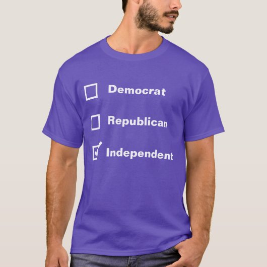 Democrat Republican Independent Check Mark Voter Tシャツ (正面)