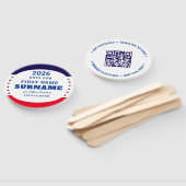 Democratic Party Campaign Personalized QR & Date ハンドファン (組立なし)