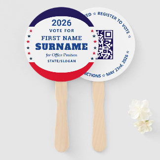 Democratic Party Campaign Personalized QR & Date ハンドファン