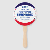 Democratic Party Campaign Personalized QR & Date ハンドファン (正面)