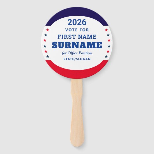 Democratic Party Campaign Personalized QR & Date ハンドファン (正面)