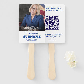 Democratic Party Campaign Personalized QR & Photo ハンドファン