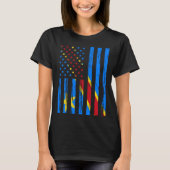 Democratic Republic Congo Flag America US It is in Tシャツ (正面)