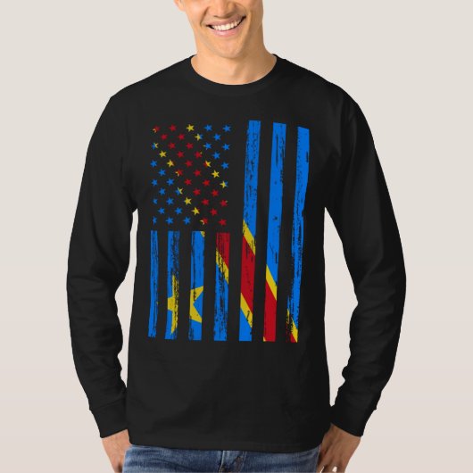 Democratic Republic Congo Flag America US It is in Tシャツ (正面)