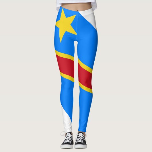 Democratic Republic of the Congo flag Leggings レギンス (正面)