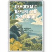 Democratic Republic of the Congo Illustration シール (正面)