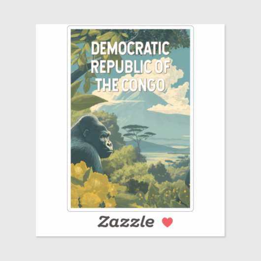 Democratic Republic of the Congo Illustration シール (シート)