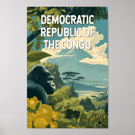 Democratic Republic of the Congo Illustration ポスター (正面)