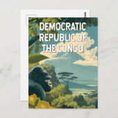 Democratic Republic of the Congo Illustration ポストカード (正面/裏面)