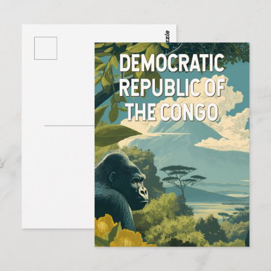 Democratic Republic of the Congo Illustration ポストカード (正面/裏面)
