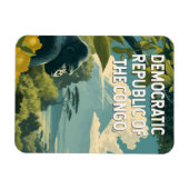 Democratic Republic of the Congo Illustration マグネット (横)