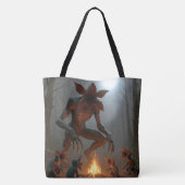 Demogorgon Creatures Around a Campfire トートバッグ (裏面)
