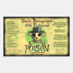 Demogorgon's Old-fashioned Poison Sticker叔父さんの 長方形シール