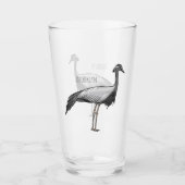 Demoiselle crane鳥の漫画イラストレーション タンブラーグラス (正面)