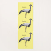 Demoiselle crane鳥の漫画イラストレーション ヨガマット (裏面)