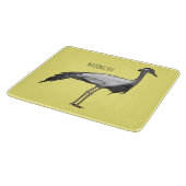 Demoiselle crane bird cartoon illustration カッティングボード (角)