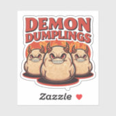 Demon Dumplings Funny Halloween Food Pun シール (シート)