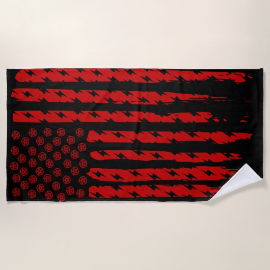 Demon Flag ビーチタオル (正面)