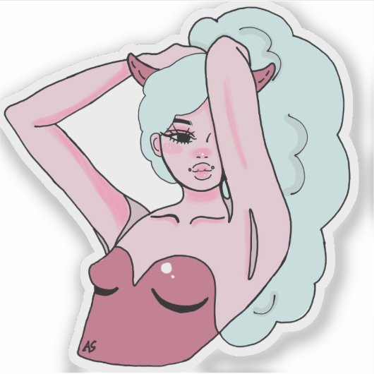 Demon Girl Sticker シール (正面)