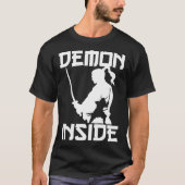 Demon Japanese Warrior Samurai Katana Sword Japan Tシャツ (正面)