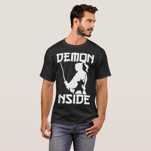 Demon Japanese Warrior Samurai Katana Sword Japan  Tシャツ (正面フル)