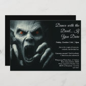 Demon Night Halloween Costume Party Invitation 招待状 (正面/裏面)