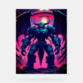 Demon Roboter mit Flügel bei einem UFO アクリルサイン (正面)