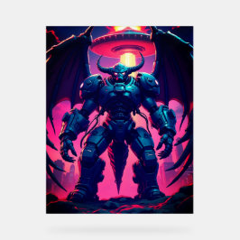 Demon Roboter mit Flügel bei einem UFO アクリルサイン